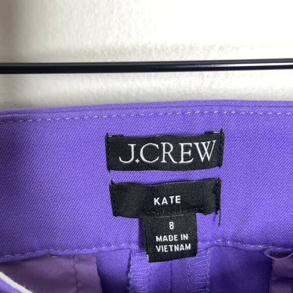 J. CREW Kate Straight Leg Pant Bi-Stretch Cotton Blend Iris Purple Sz 8 {D5} - Picture 6 of 8